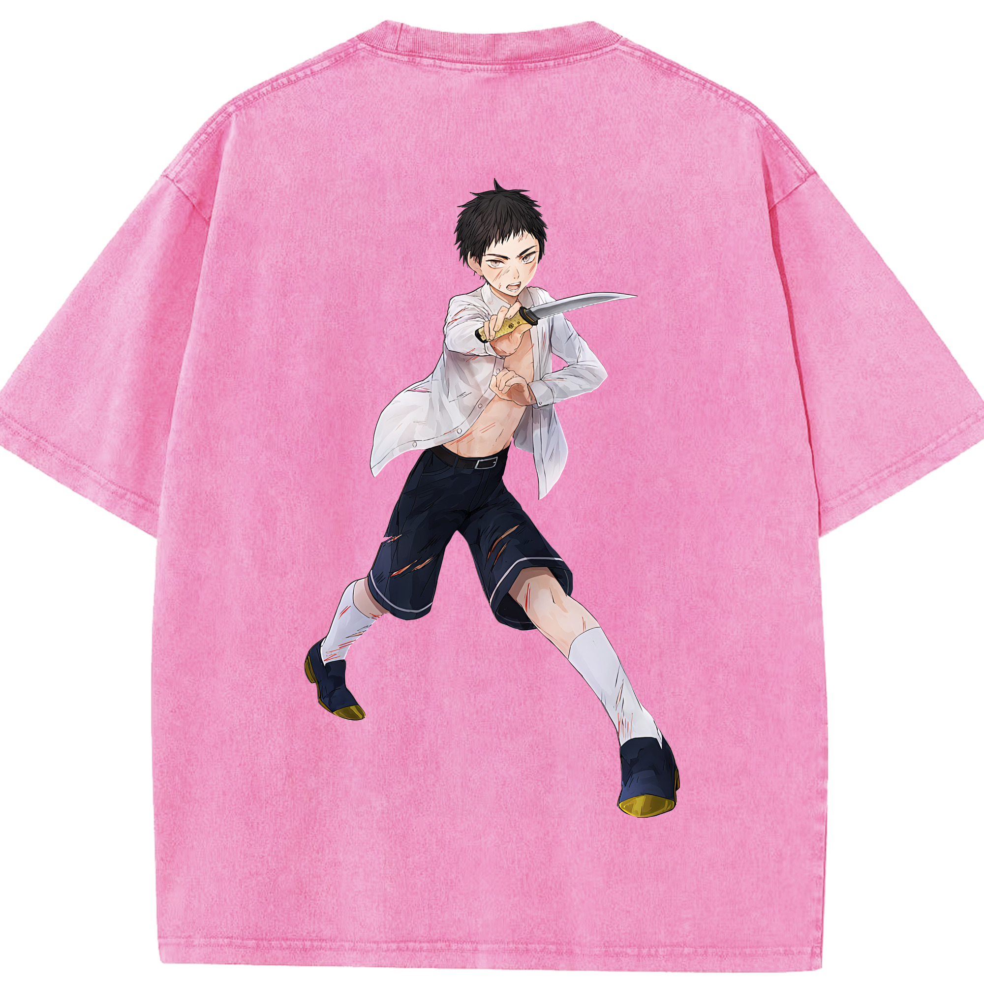 （画像用） 刀剣乱舞 Touken Ranbu 綿100% ヴィンテージ風 半袖Tシャツ（背面プリント）